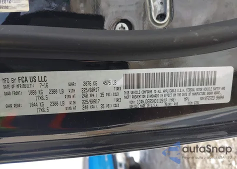 2017 Jeep Compass Latitude 4X4 из США, поврежденный, VIN 1C4NJDEB5HD112012